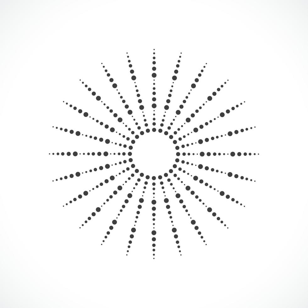 Black abstract vector circle dots logo emblem design. Round