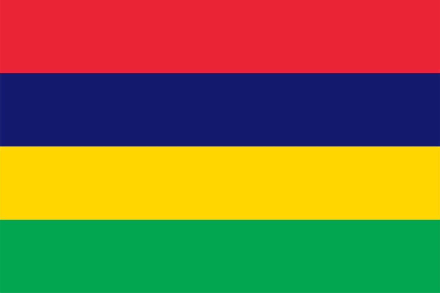 Mauritian Flag of Mauritius vector