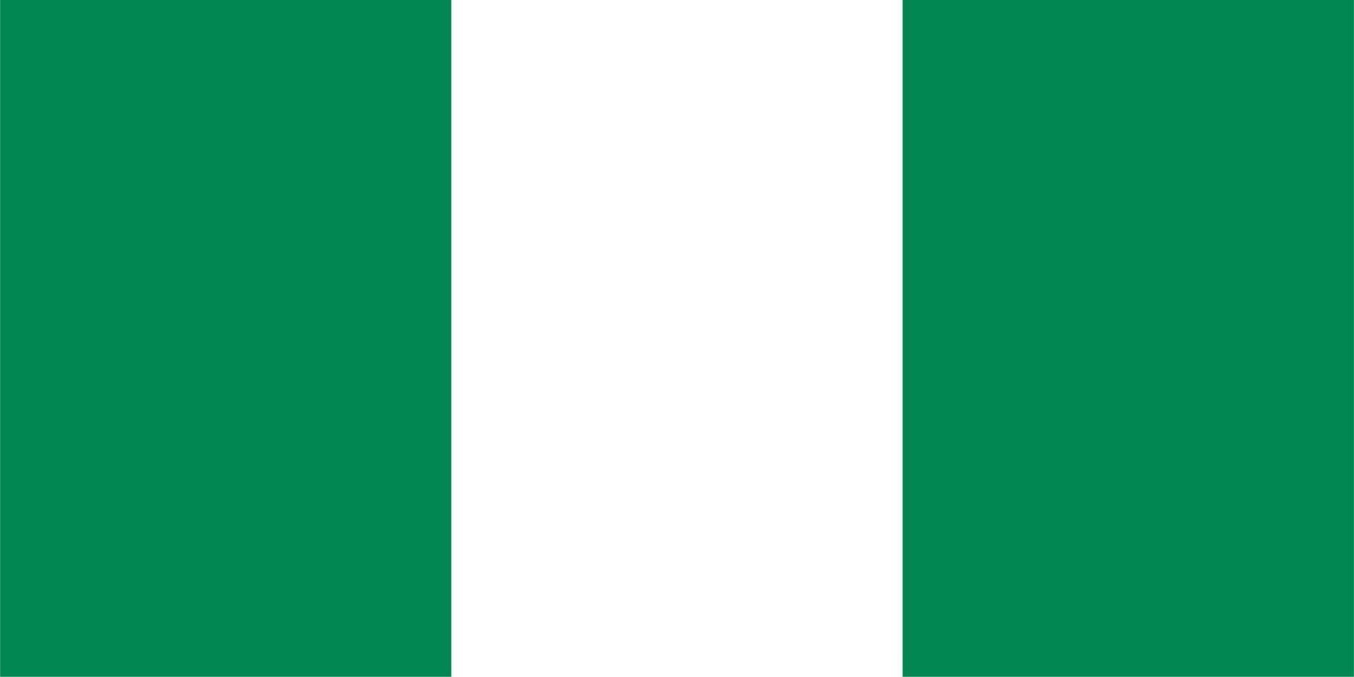 Nigerian Flag of Nigeria vector