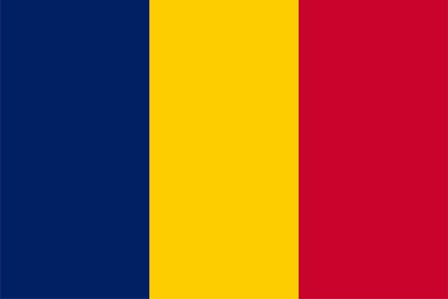 Chadian Flag of Chad vector