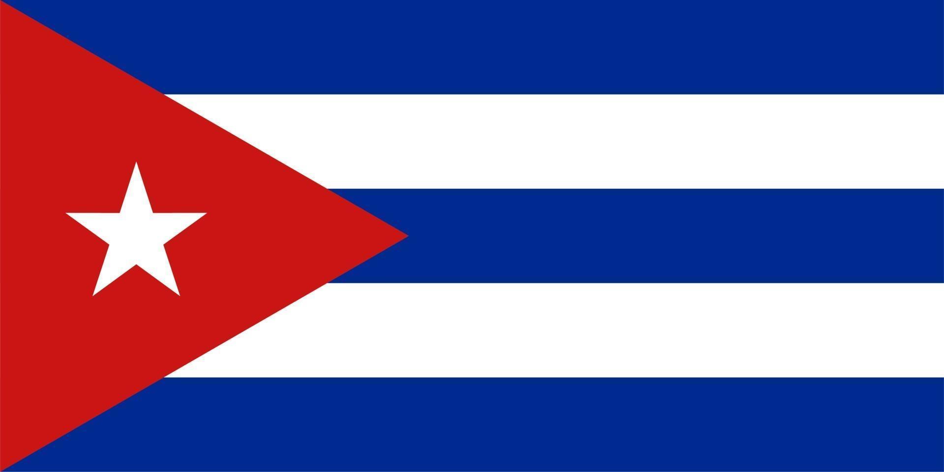 bandera cubana de cuba vector