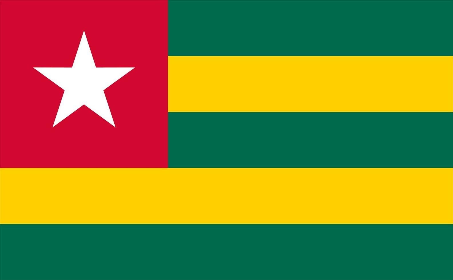 bandera togolesa de togo vector