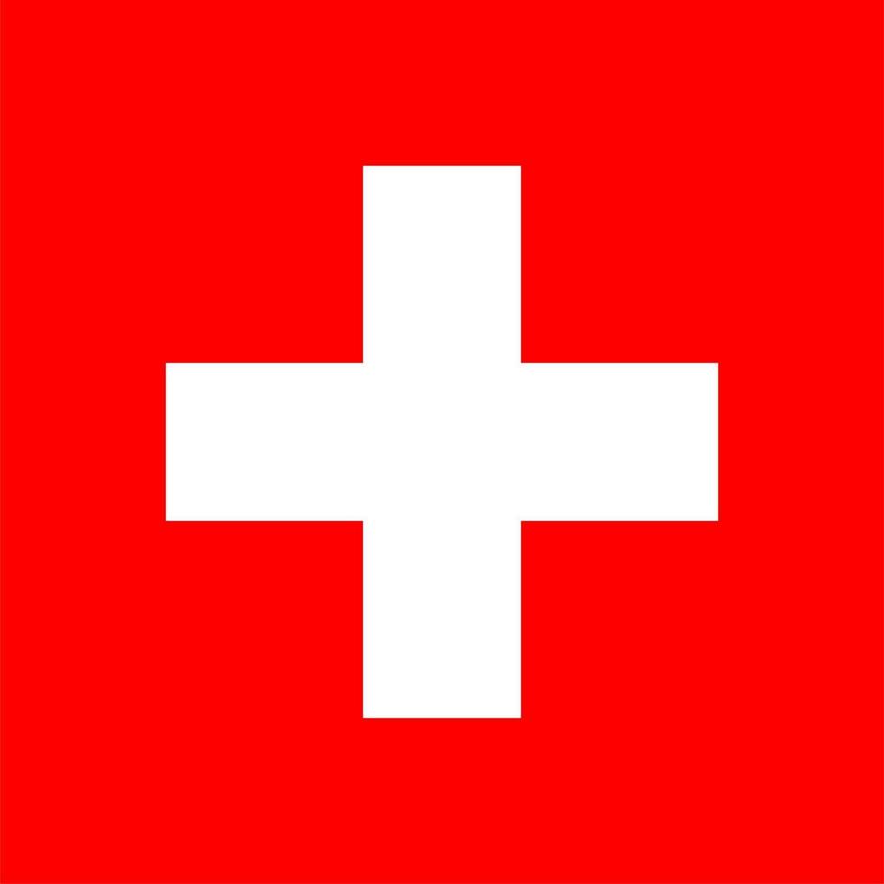 Swiss Flag of Switzerland vector