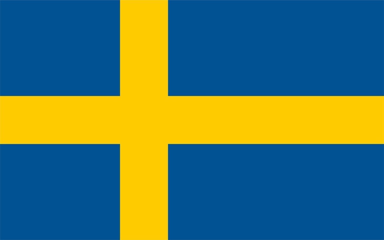 Swedish Flag of Sweden vector