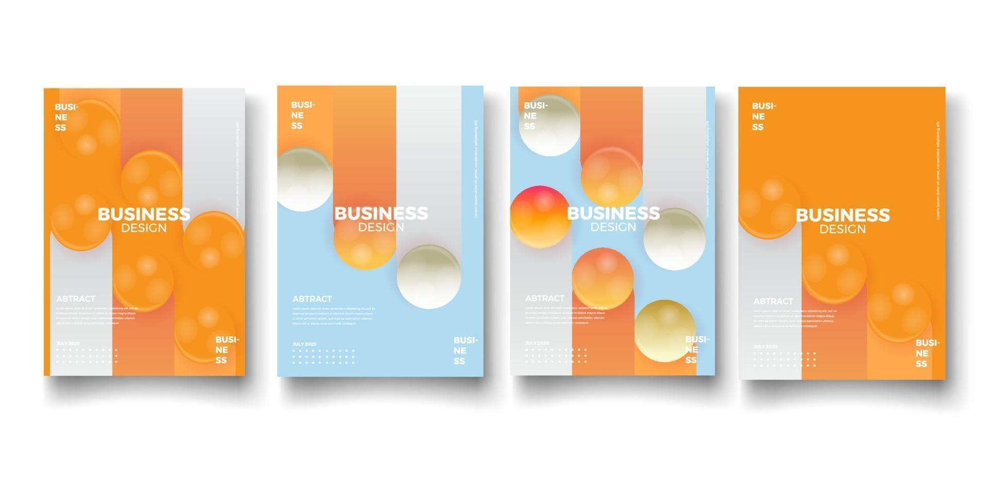 conjunto de folletos, informes anuales, plantillas de diseño de folletos. vector
