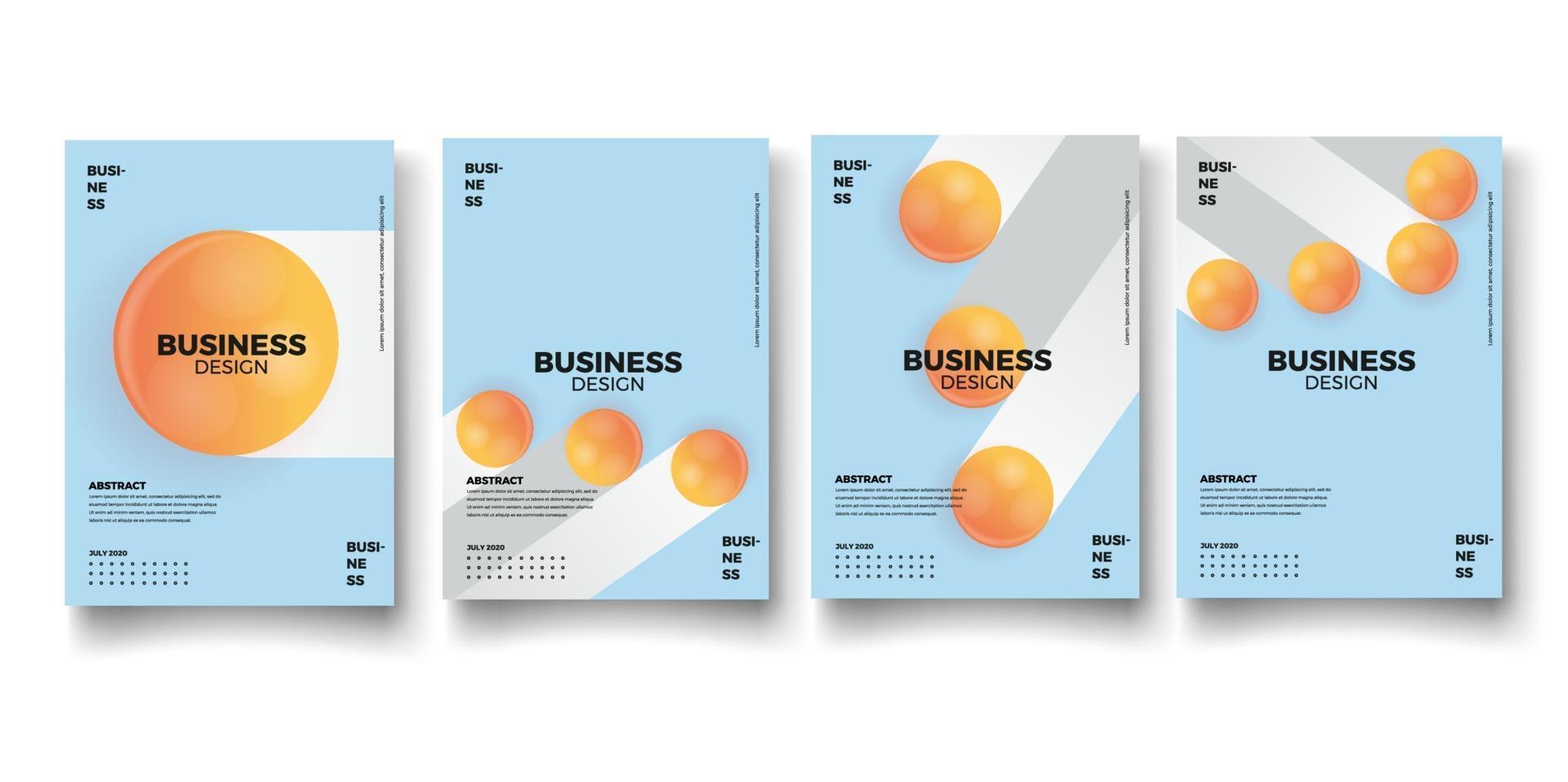 Set of brochure, annual report, flyer design templates. vector