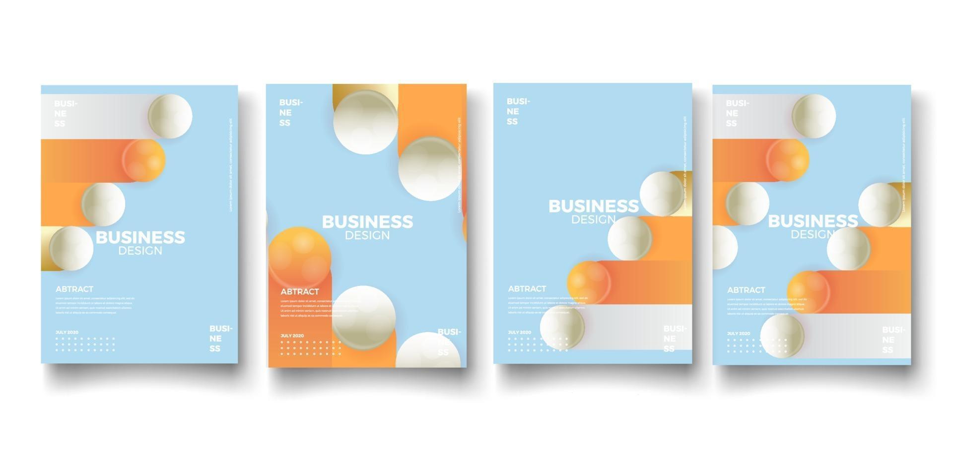 Set of brochure, annual report, flyer design templates. vector