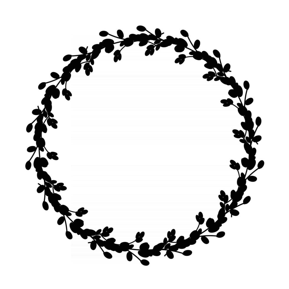 black round wreath vector