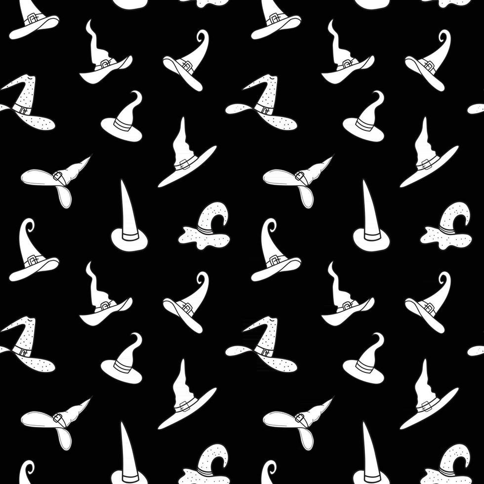 witch hat seamless pattern vector