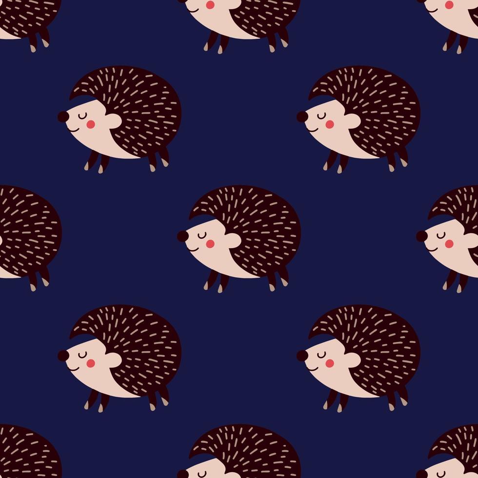 background with hedgehogs on blue background.vector illustration vector