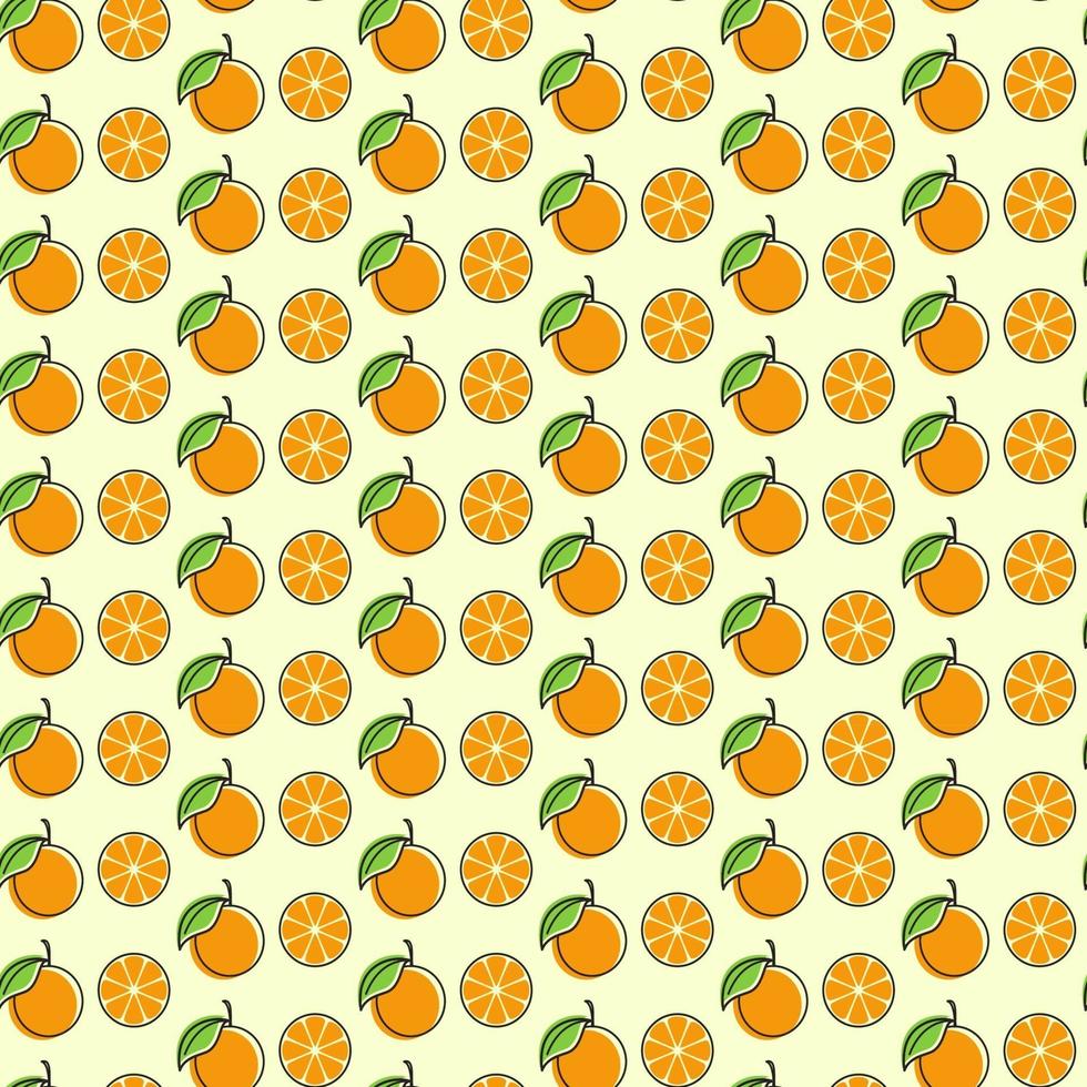 orange fruit seamless design illustration vector
