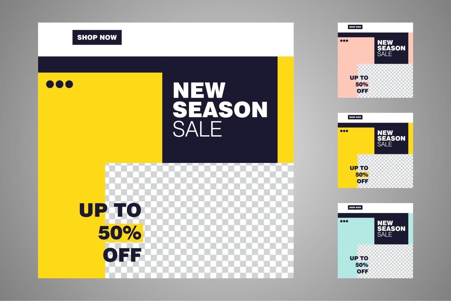 Suitable for social media posts templates and web or internet ads. vector