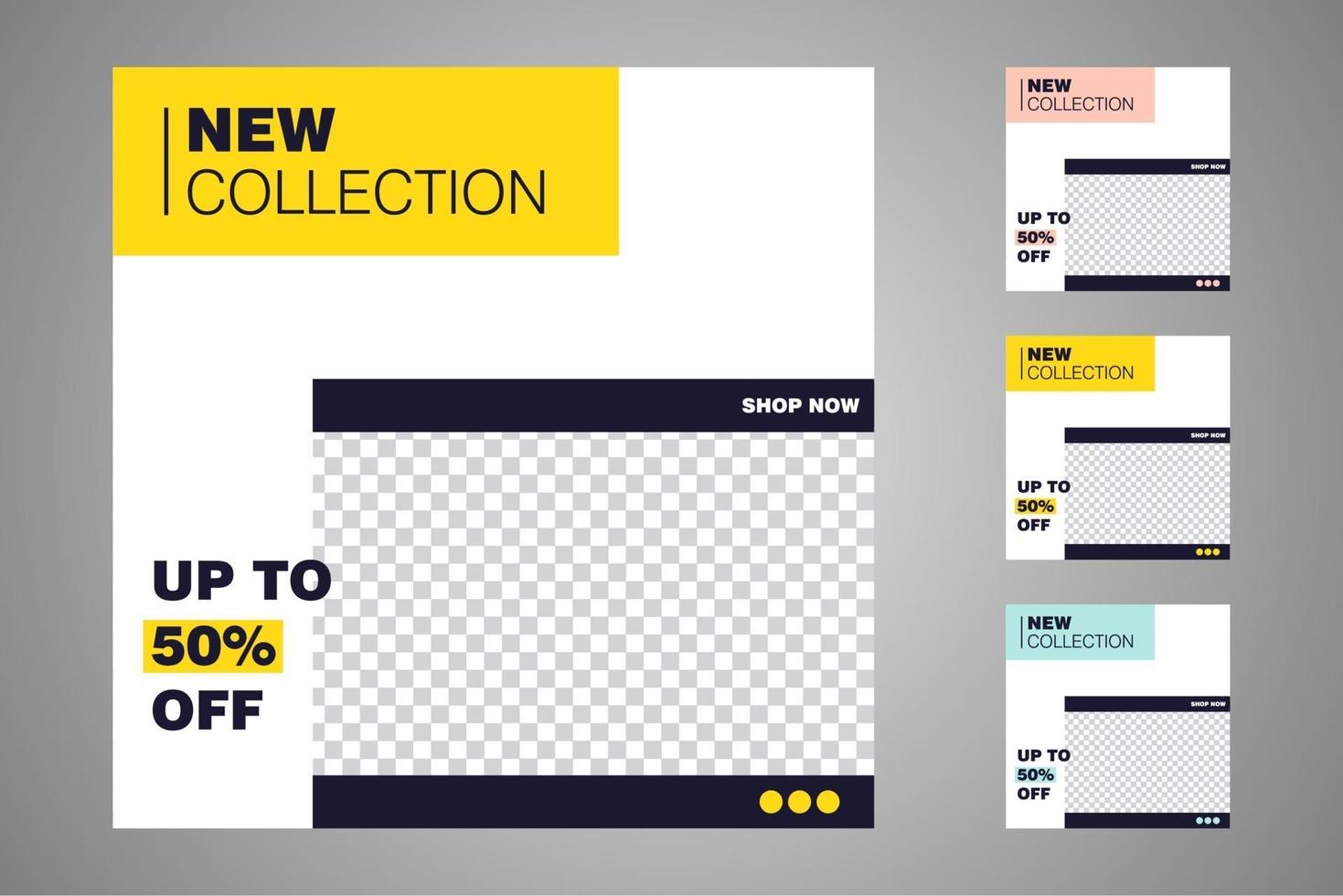 Suitable for social media posts templates and web or internet ads. vector