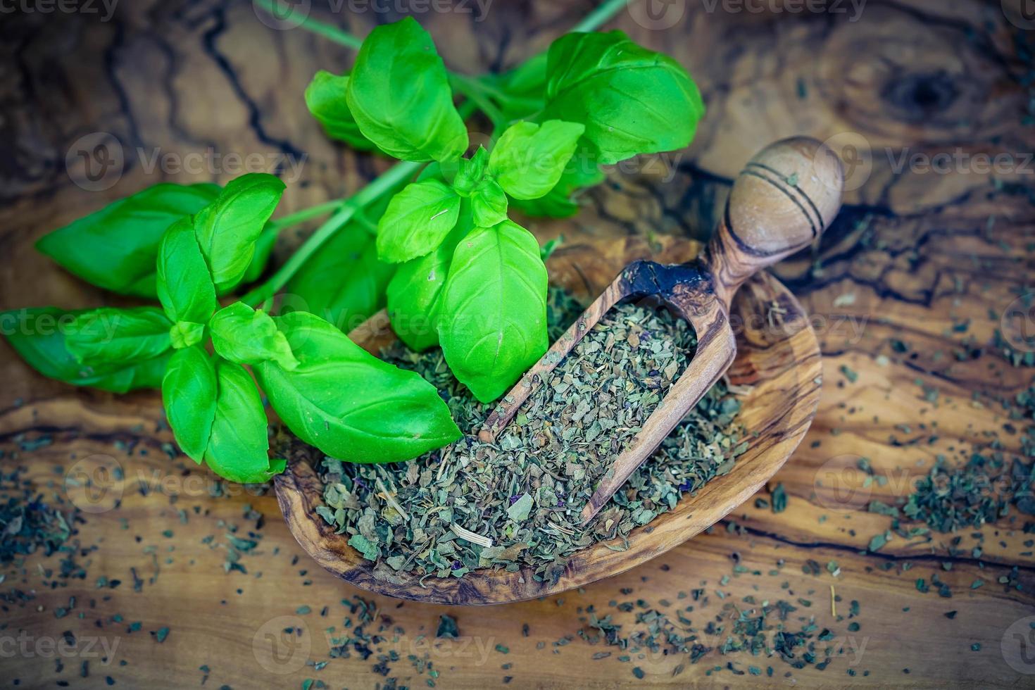 Dried basil seeds photo