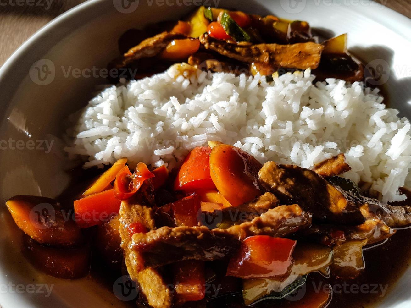 Traditional fresh Asia curry photo