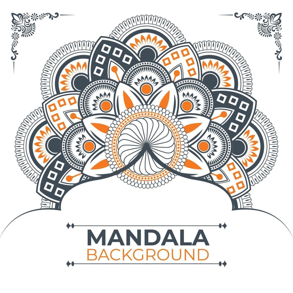 diseño de fondo de mandala creativo y único vector