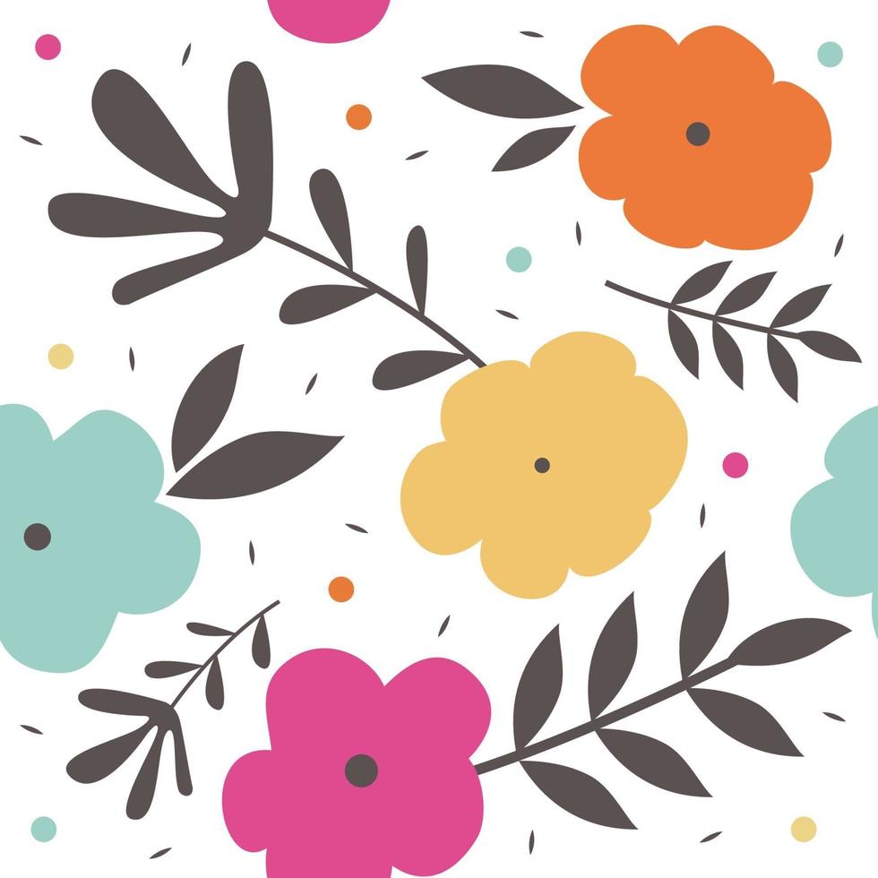 beautiful colorful flower pattern vector
