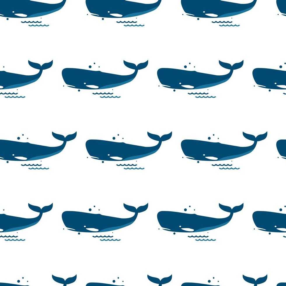 whale sperm seamless pattern for fabric vector