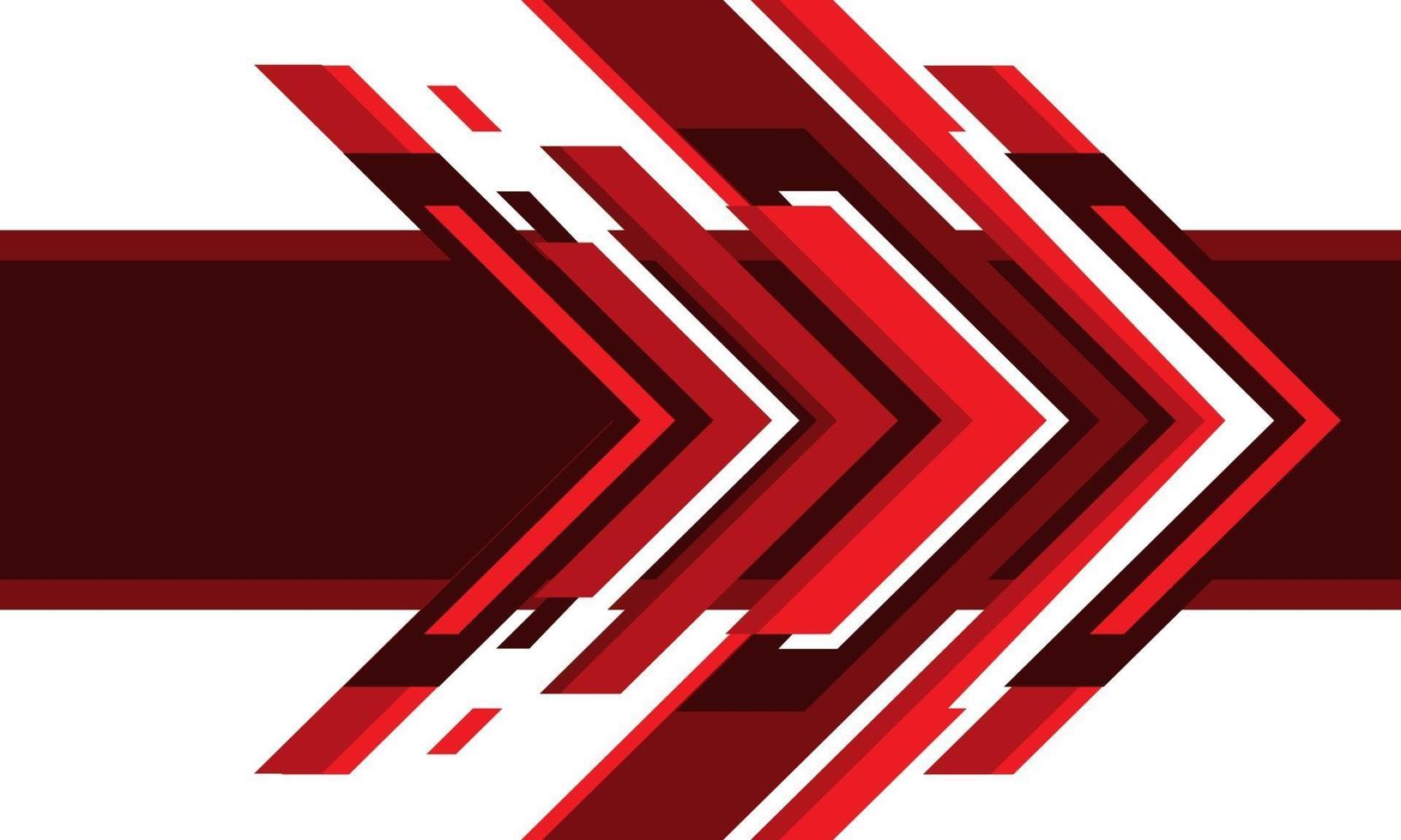 Abstract red arrow technology on white vector