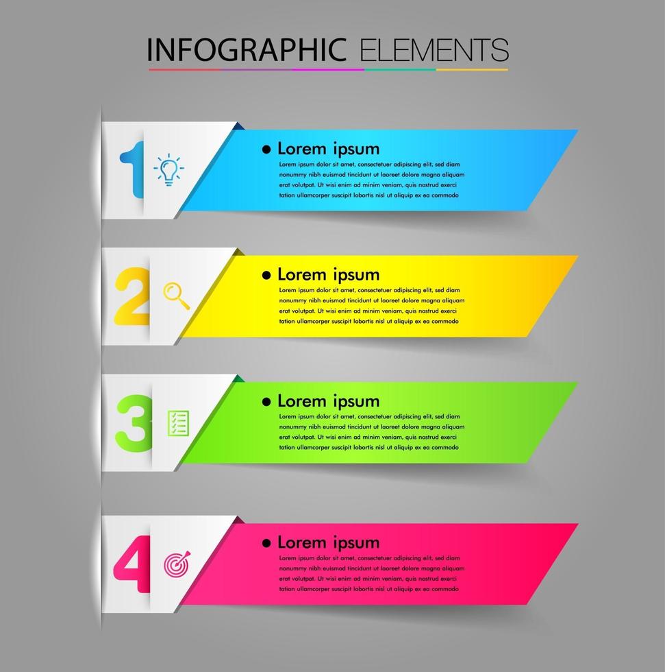 modern text box template, infographics banner vector