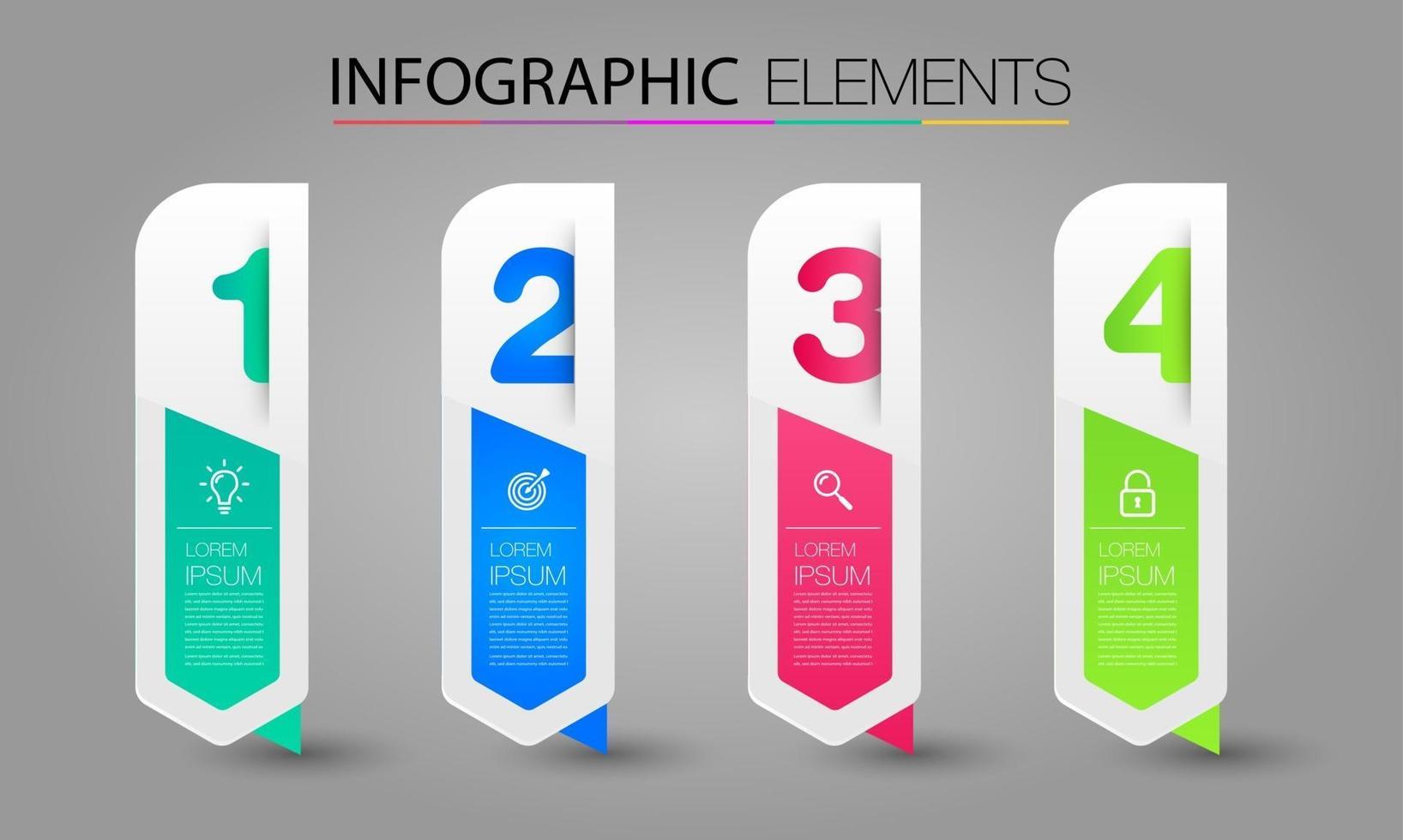 modern text box template, infographics banner vector