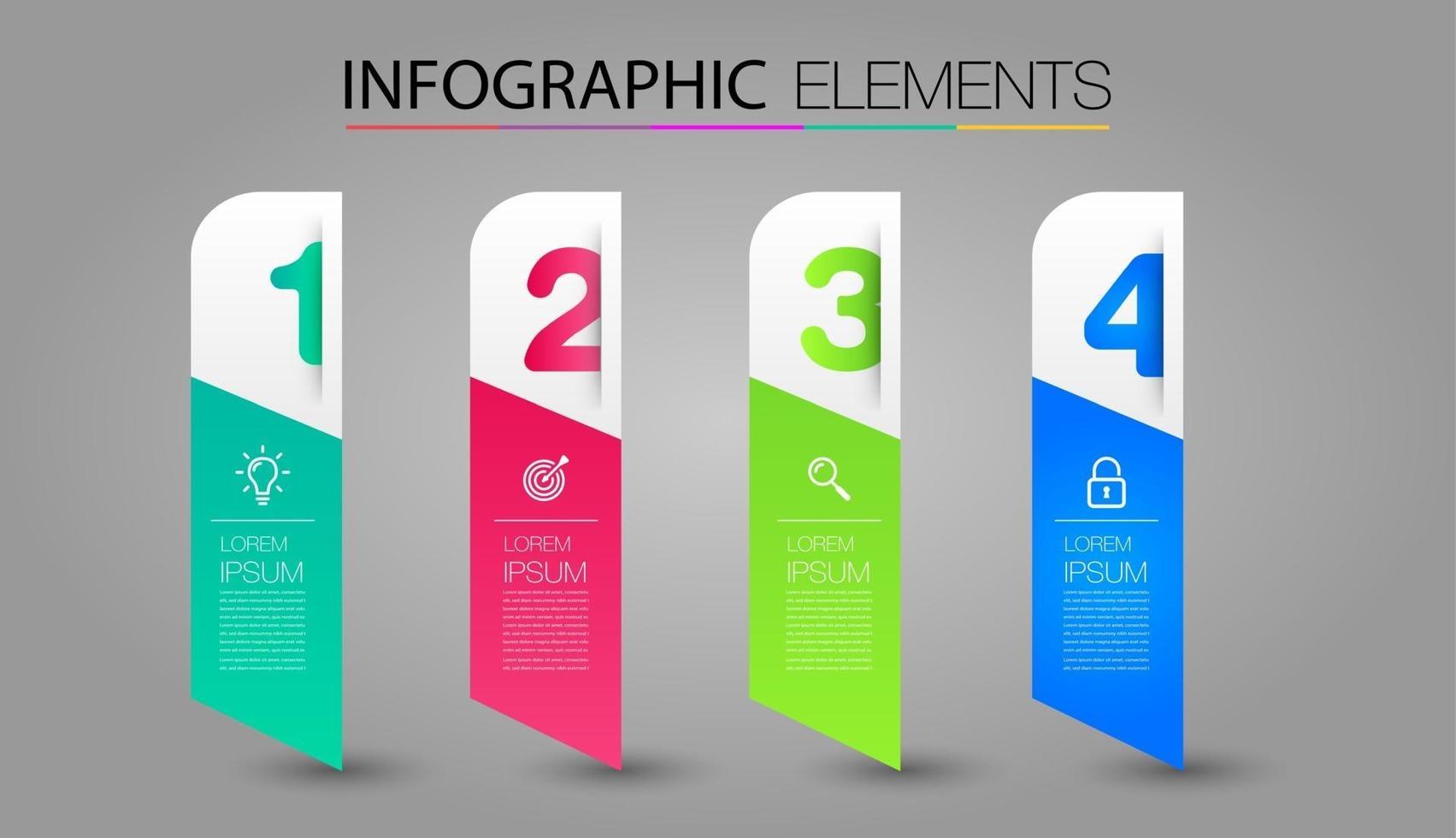 modern text box template, infographics banner vector