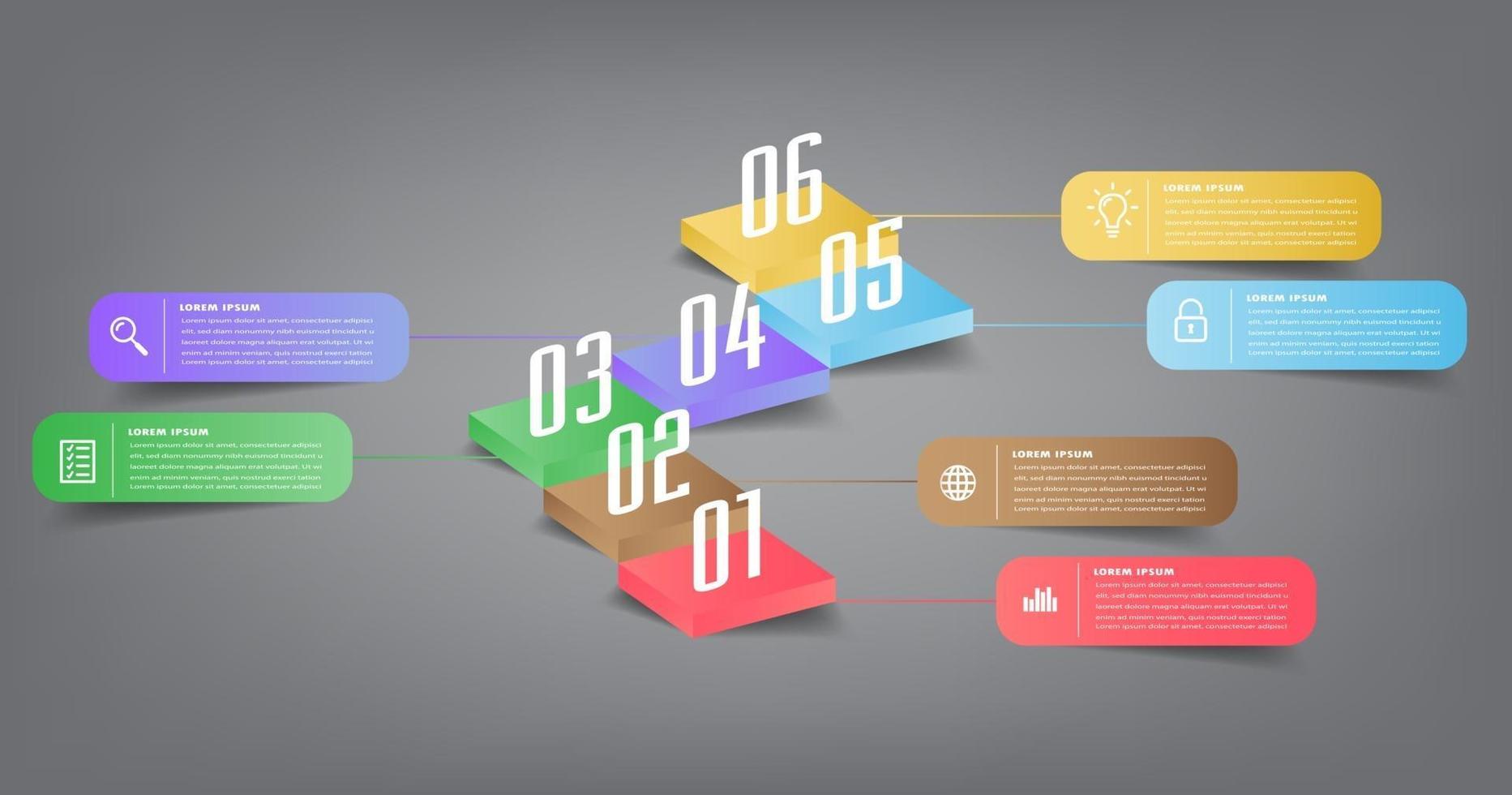 step up of business successful concept. Infographic vector
