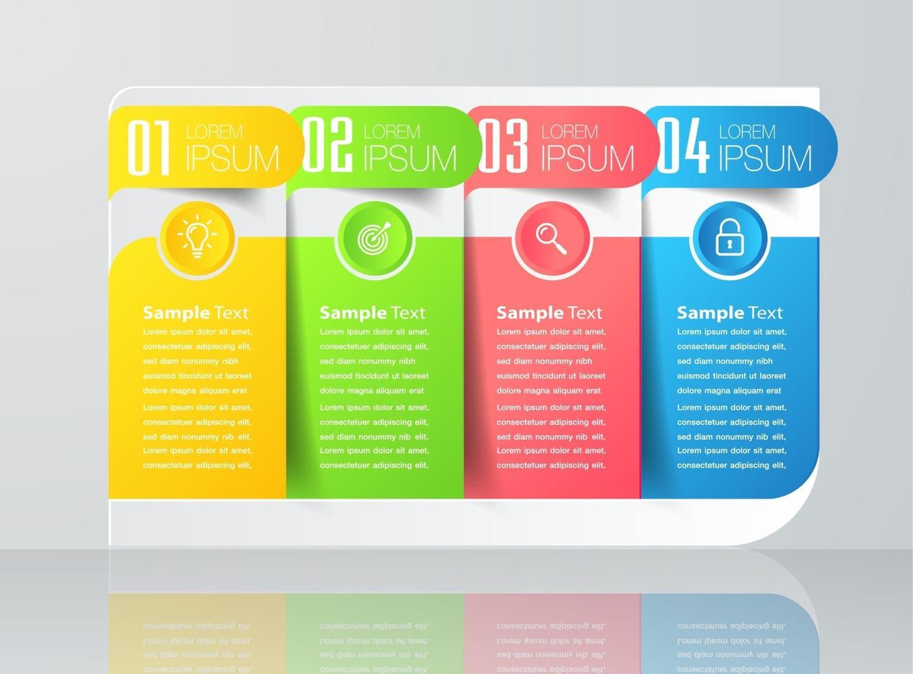 modern text box template, infographics banner vector
