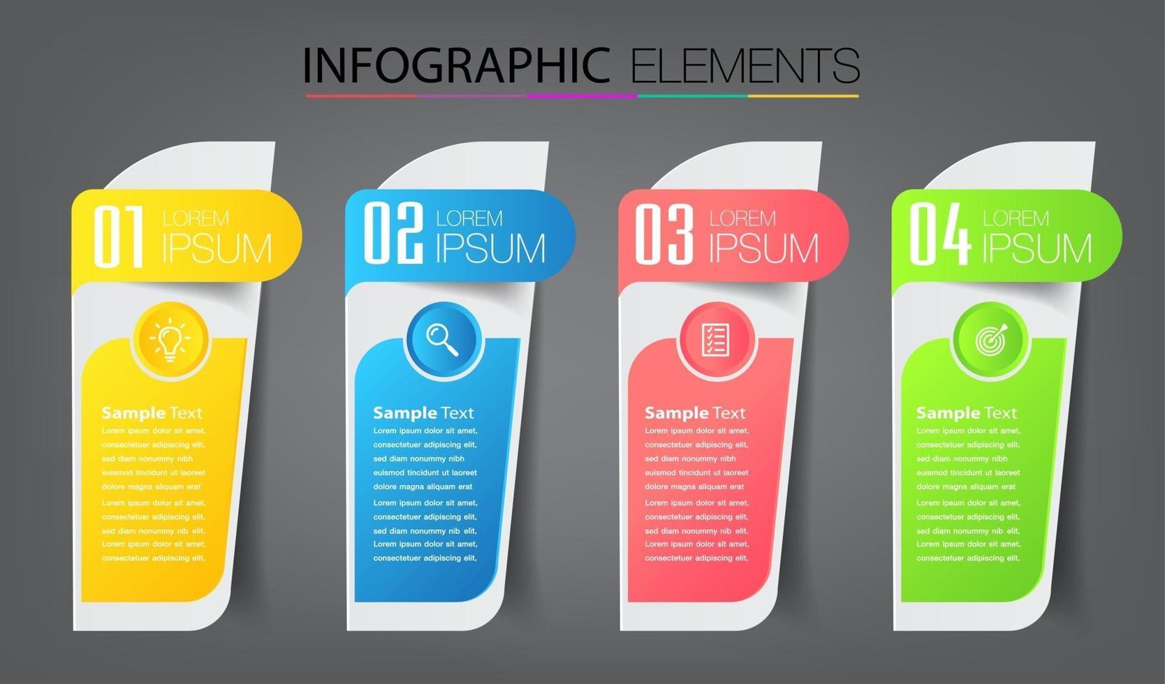 modern text box template, infographics banner vector