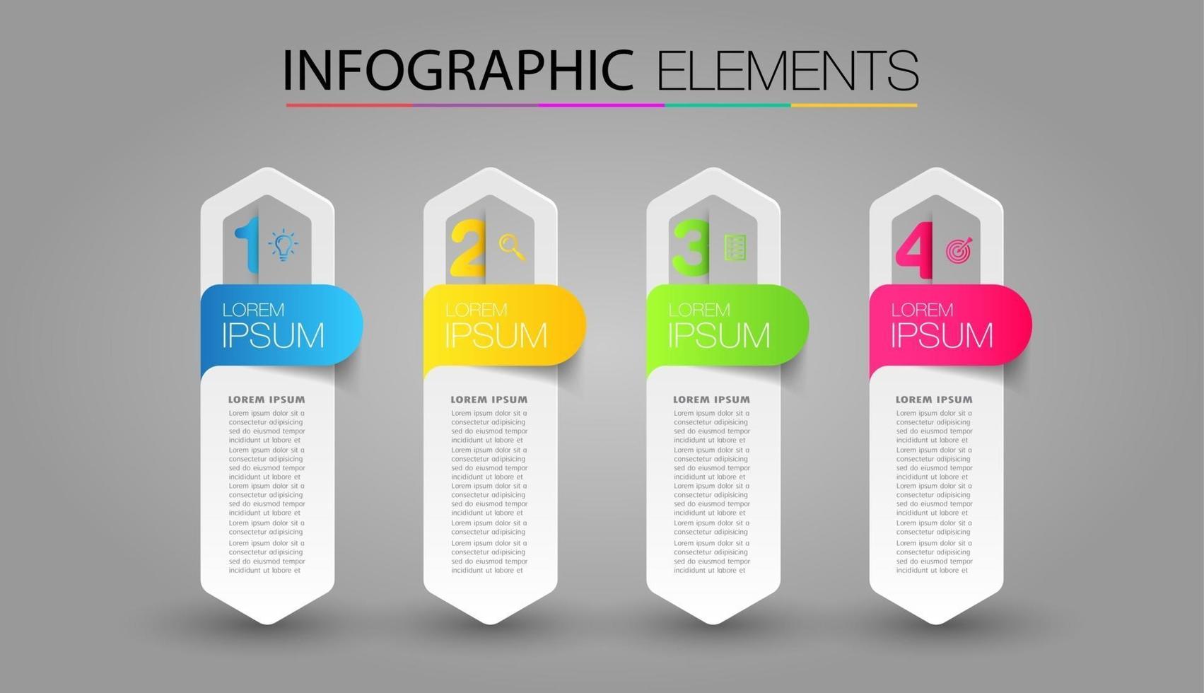 modern text box template, infographics banner vector