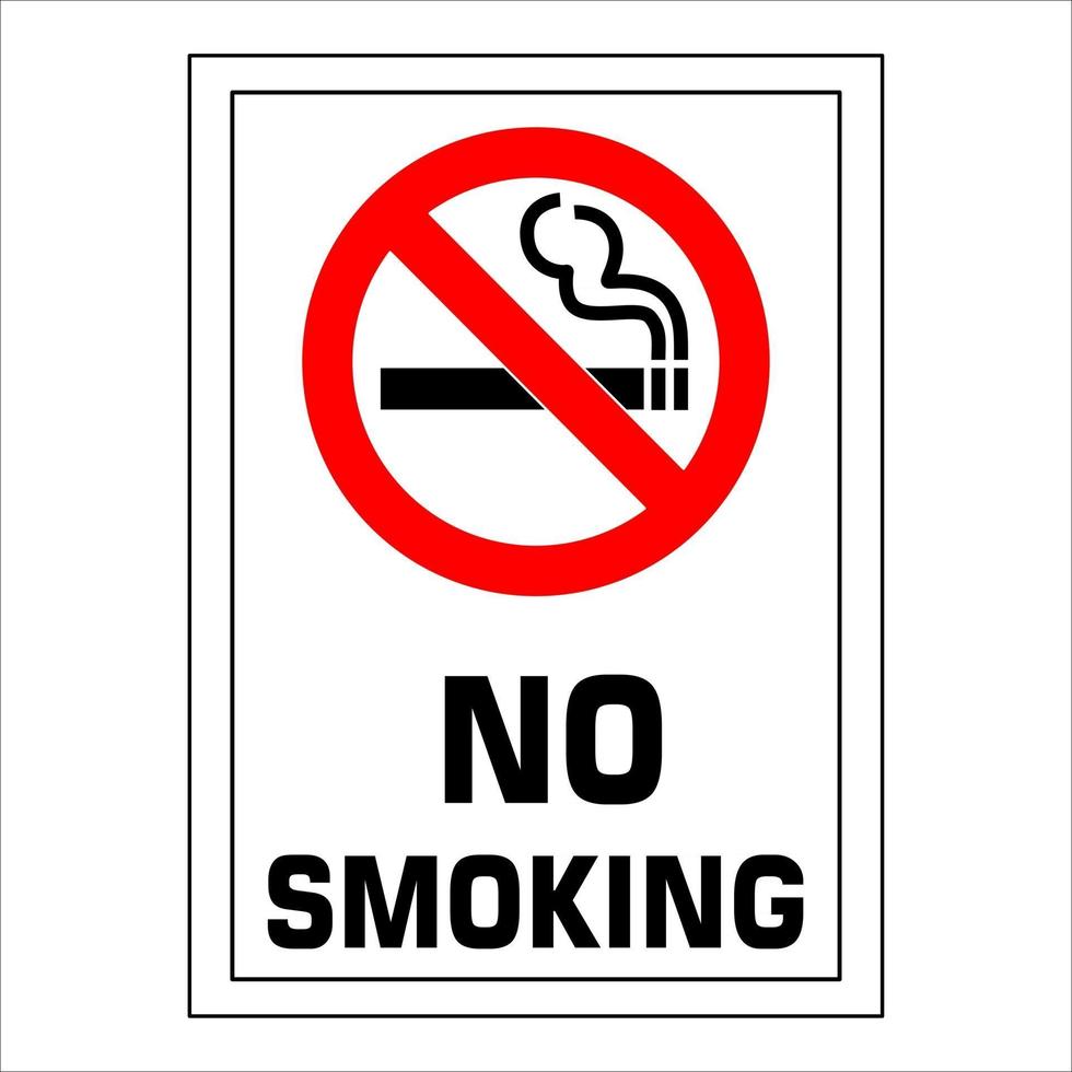 NO SMOKING prohibition forbidden sign vector illustration.