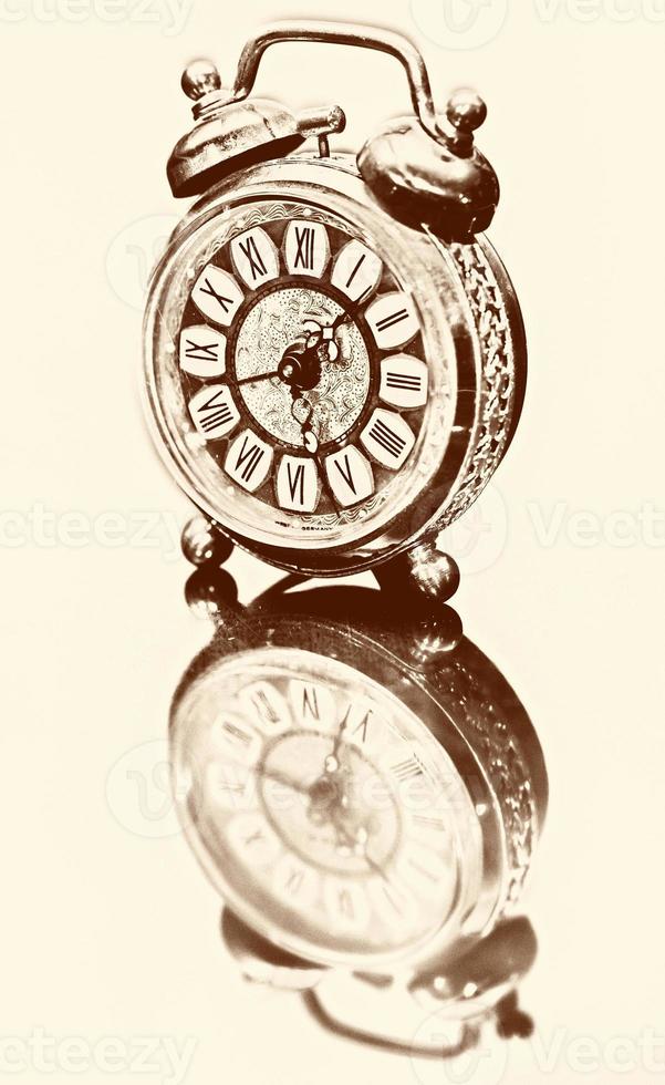 Retro Abstract Industrial Vintage Technology Clock photo