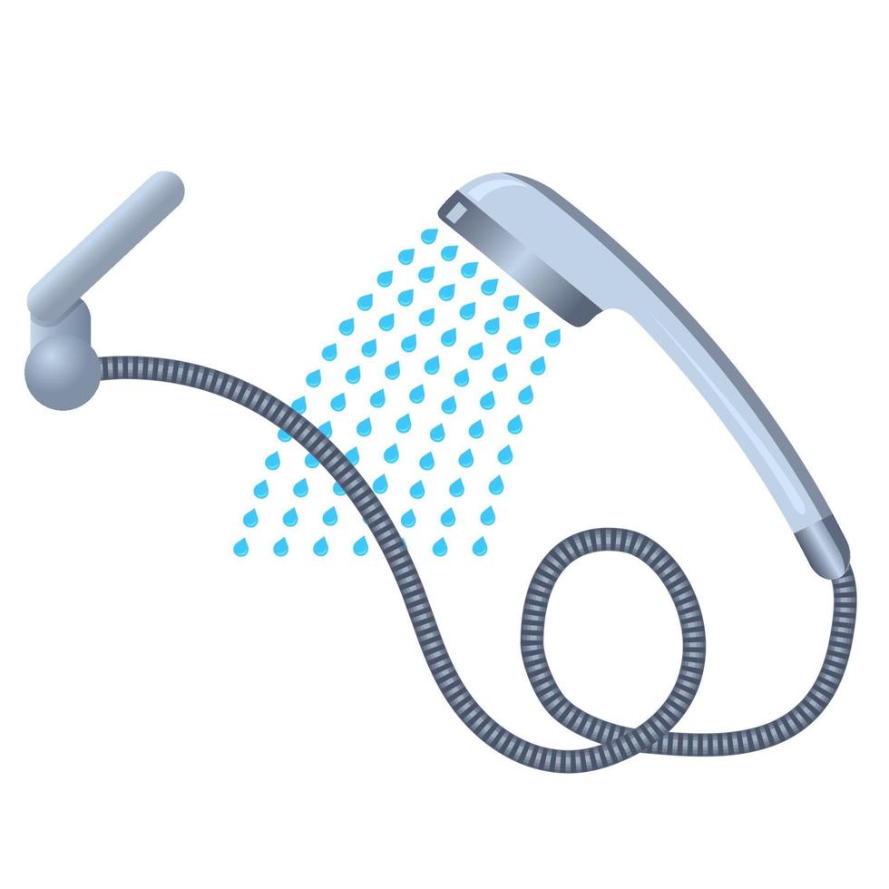 shower spraying the water vector