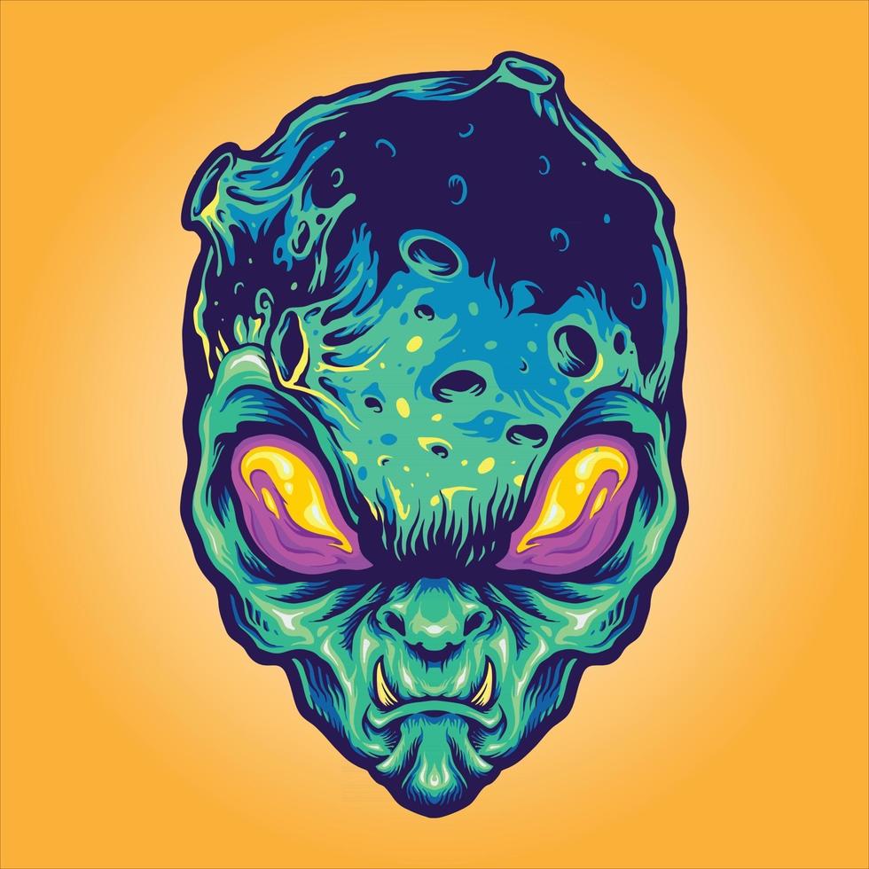 monstruo alien galaxy ilustraciones vector