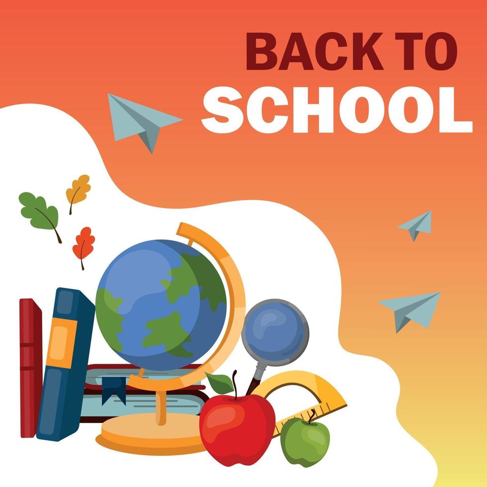 Back to School, New School Year Start - Vector