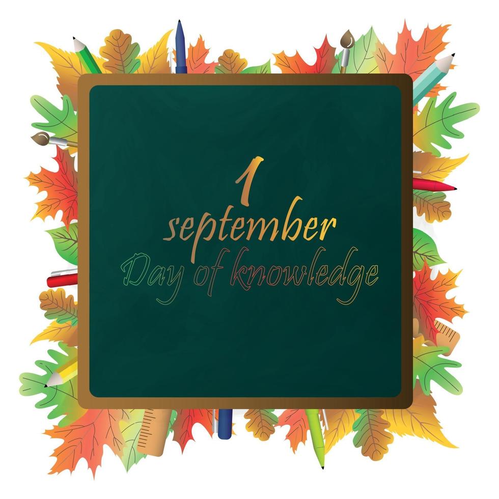 Academic holiday September 1, the beginning of the school year vector