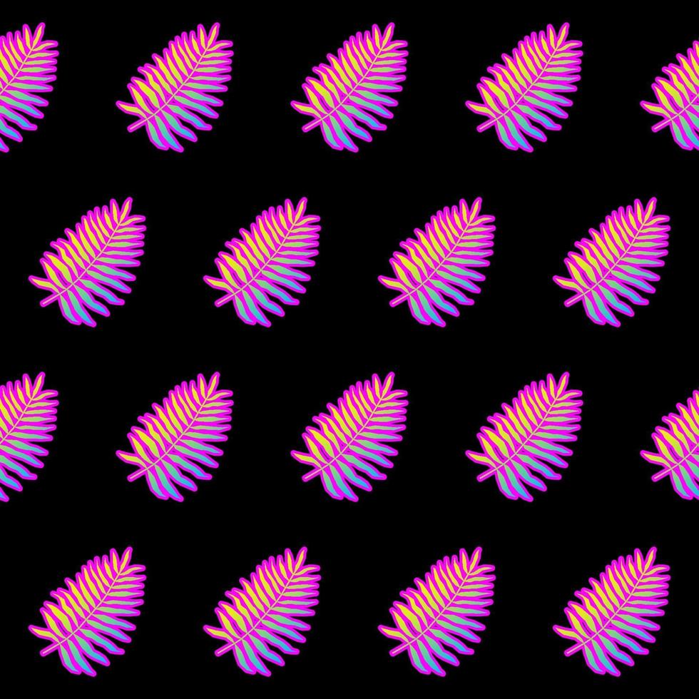 Bright surreal plant wallpaper seamless pattern background. vector