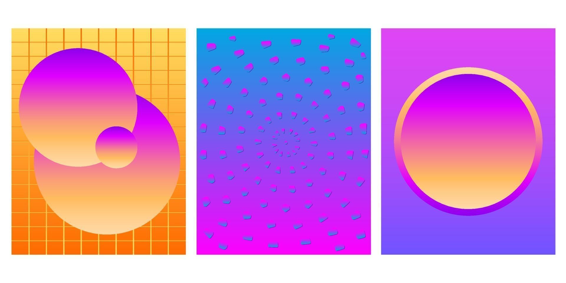 Gradient minimalist abstract background set vector