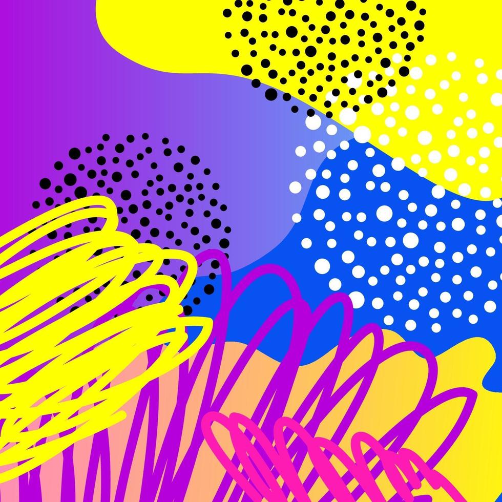 Fondo abstracto creativo doodle. plantilla de portada dibujada a mano vector