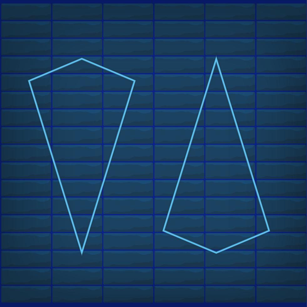 Blue arrow neon effect isolated retro glow direction vector