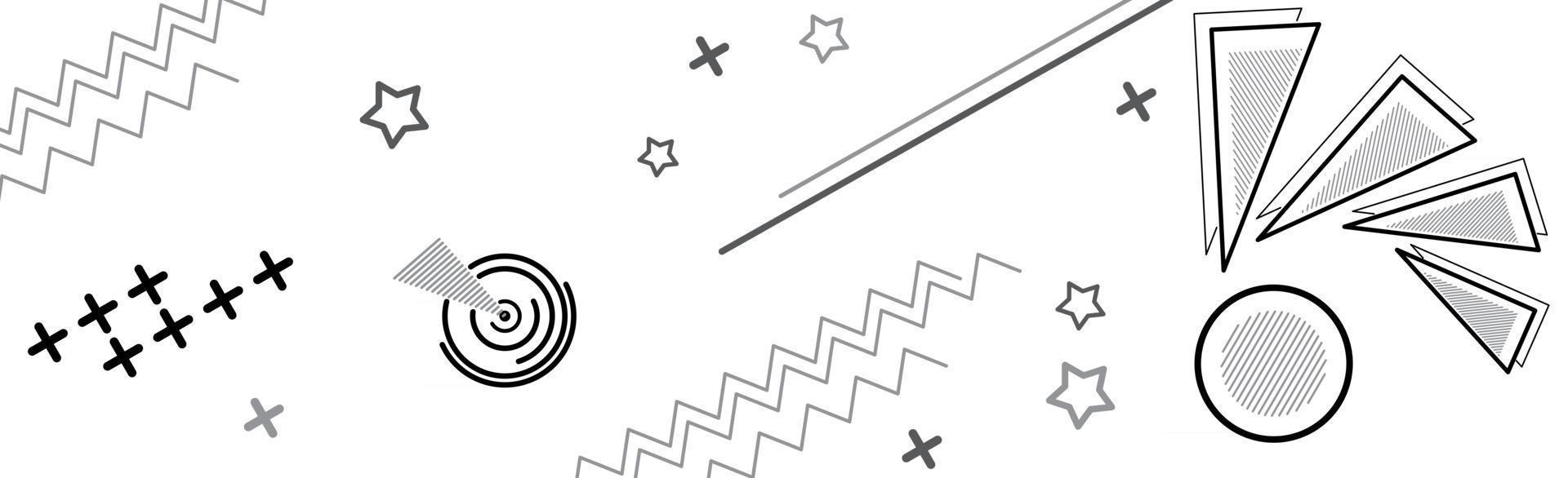 Abstract background with different geometric shapes vector