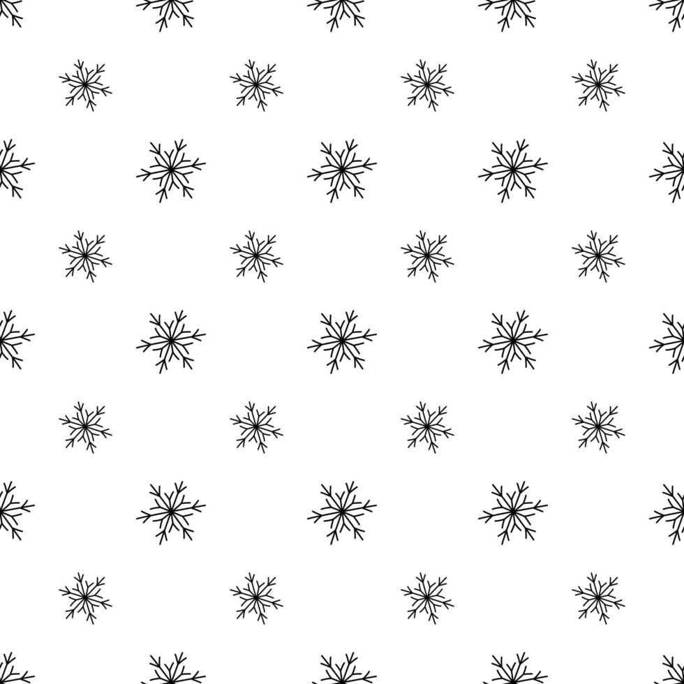 Snow seamless pattern. Winter snowflakes texture. Vector