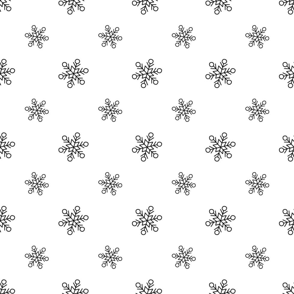 Snow seamless pattern. Winter snowflakes texture. Vector