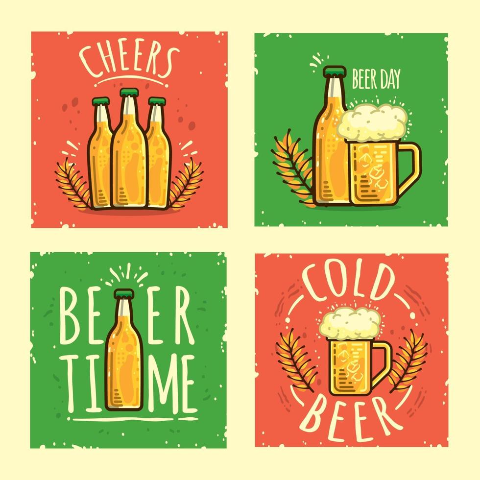 Beer Day Card Concept vector