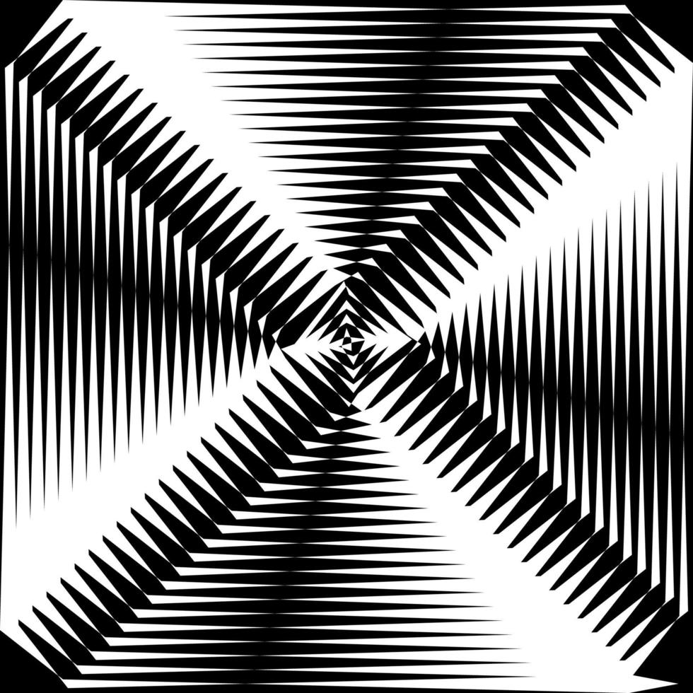 Black and White Hypnotic Background. Vector Illustration.