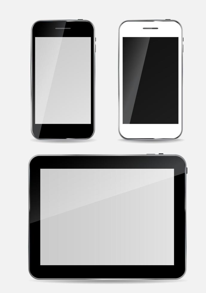 Mobile Phone and Tablet PC Set vector