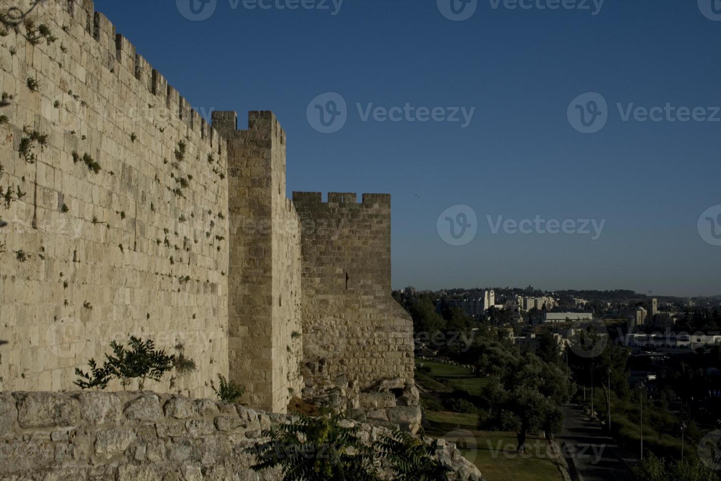 The walls of the Old City of Jerusalem, the Holy Land photo