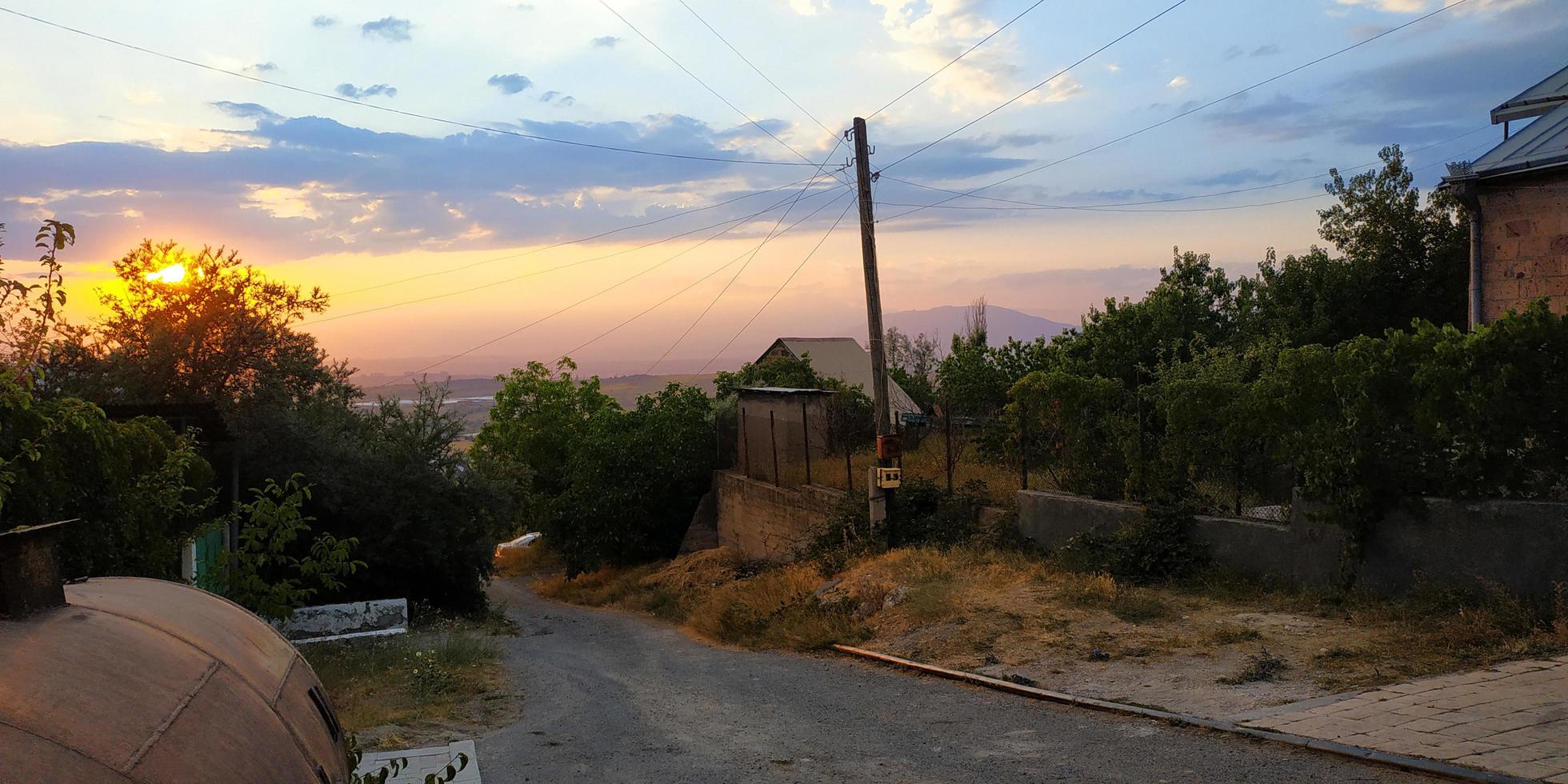 Village sunset photo