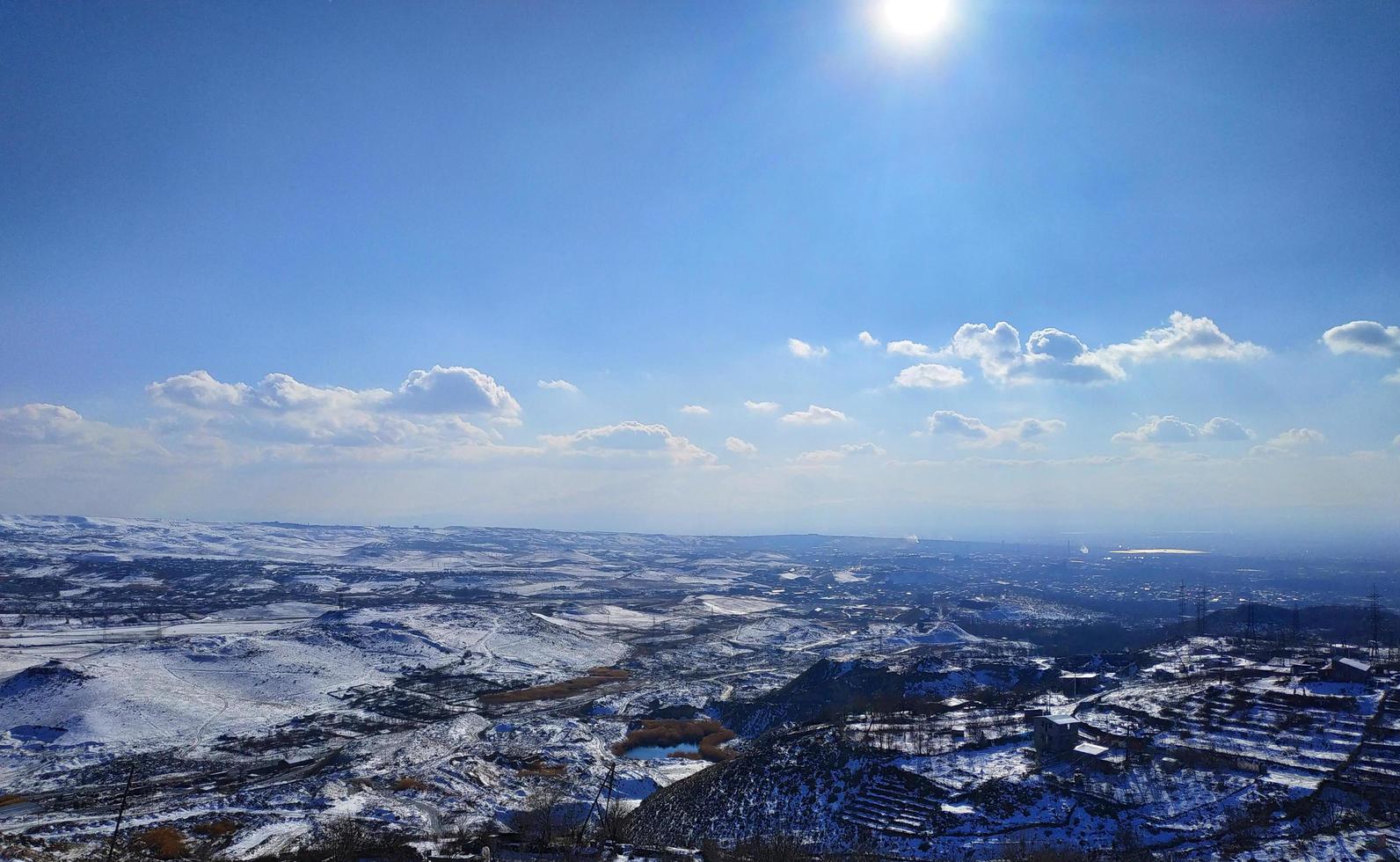 Winter landscape outside photo