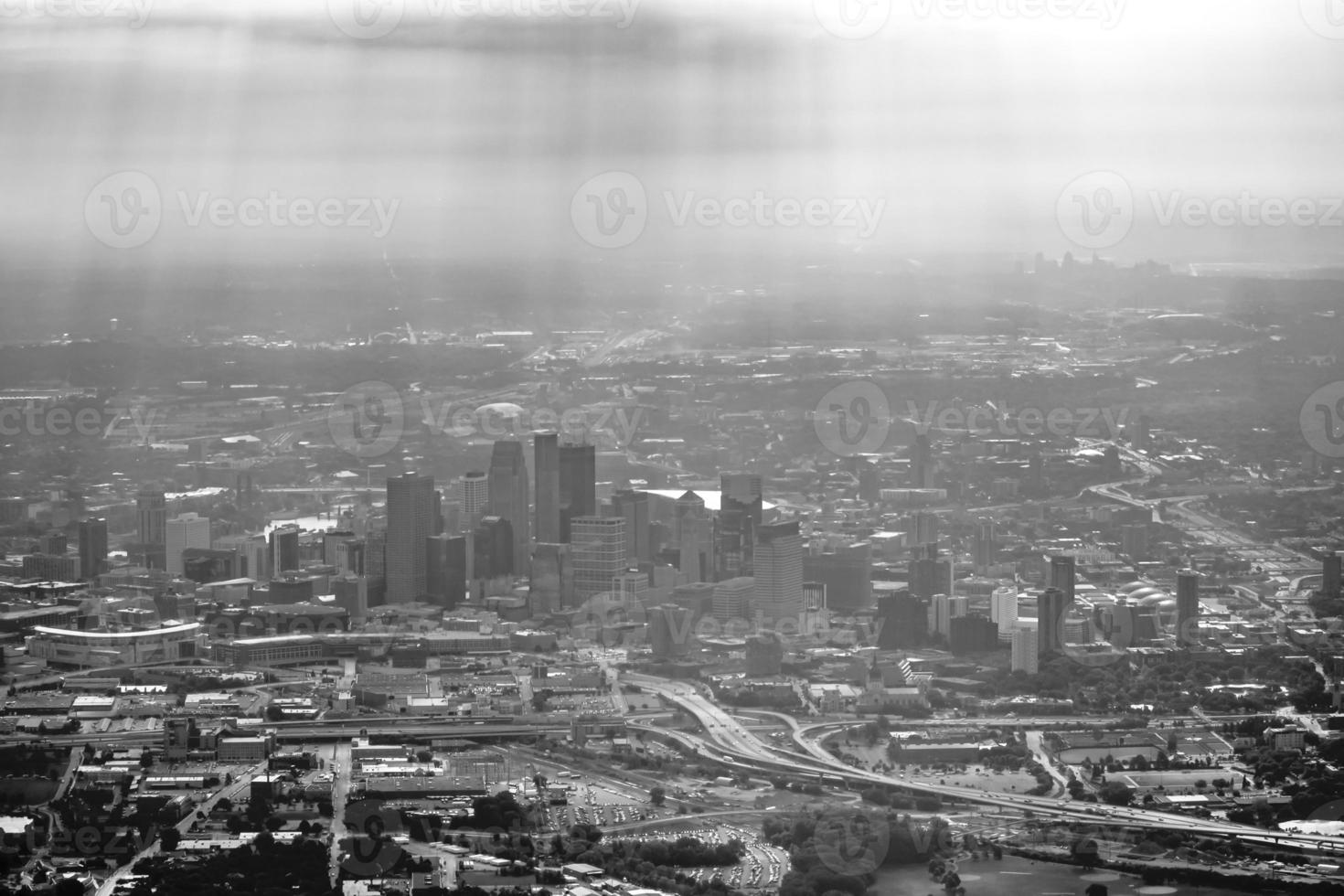 aerial view of major american city minneapolis minnesota photo